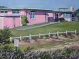 The Pink Flat Top with Beach Path • 9 x 12 • $250 available at The Dunes Restaurant