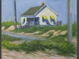 Beach House with Yellow Shutters •   x   • Sold